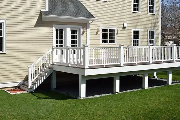 Small deck in backyard