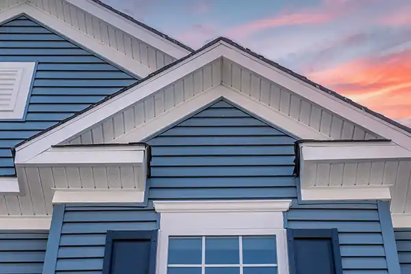Home with blue siding