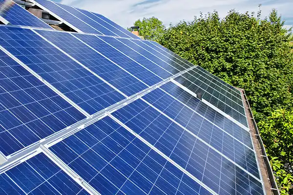 Solar panels on a roof