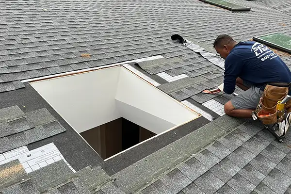 Skylight installation job - Before